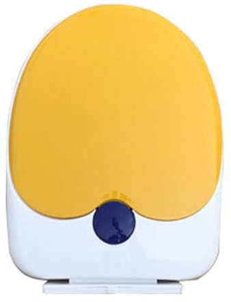 Wttfc Abattant WC avec SièGe Enfant IntéGré,PP Material Cuvette Toilette,Abattant WC avec Reducteur Enfant,WC Enfant,U-Shaped Couvercle WC Universelle, Fermeture en Douceur,Jaune