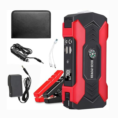 LWKJDHS Arrancador de batería de Coche para Toyota Hilux 2015-2025, 12V 28000mAh Arrancador de Coches Pinzas Bateria Booster Bateria Accesorio