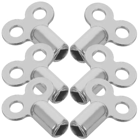 OSALADI 6 Stück Heizkörperschlüssel Vierkant 5x5mm Langlebiger Metall Entlüftungsschlüssel Für Heizkörperventile Vorgebohrtes Loch Universell Einsetzbar Zum Entlüften Von Heizungen Und Wasserhähnen
