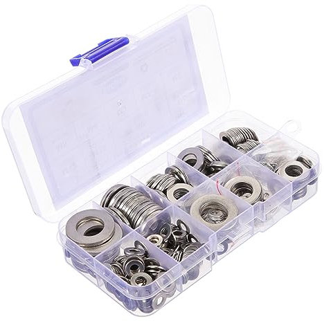 TIDTALEO Joints En Acier Inoxydable Rondelles Plates Pour Boulons Joints À Ressort Ensemble De Rondelles Métalliques En Acier Inoxydable 304