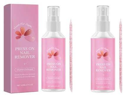 2 Press- -Nagel-Entferner, Nagelkleberentferner Spray, Nagelkleberentferner Für Kleber Nägeln, Gel Nagelreiniger, Nagellackentferner, Schnelle Entfernung Für Künstliche Nägel Oder Fester Nagelkleber
