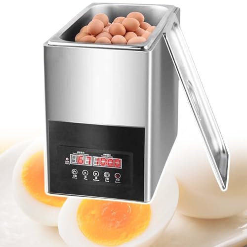 vnmudzeo Cuociuova Elettrico Hot Spring da 800 W, Temperatura Regolabile da 30 A 90 °C, Cuociuova alla Coque Professionale da 9 L, Timer da 0 A 99 Minuti