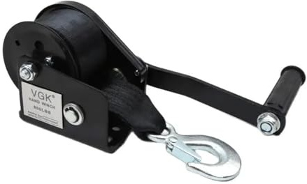 KONGMM Avvolgicavo Elettrico, Cinghia di Sollevamento for argano Manuale Portatile for autocarri e Barche da 800 libbre e 6 Metri, Imbracatura for Utensili manuali