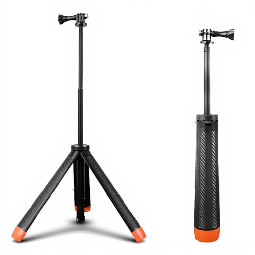 Sxhlseller Trípode de Palo Selfie Flotante for 13 12 11 10 9 8, OsmoAction 3/4/5 Pro, 360 X4/3 Ace Pro 2 Cámara de Acción, 4 en 1 Pole Monópodo Extensible a Prueba de Agua, Soporte de
