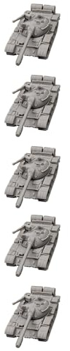 5PCS 1/144 Scala Modello In Resina DIY Carro Armato Medio Sovietico T-55 – MBT Guerra Fredda Cavalleria Di Ferro Per Appassionati Militari E Collezionisti