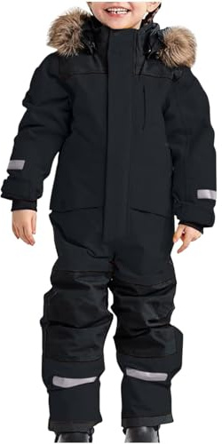 Combinaison de ski thermique pour enfant garçon - Ensembles de Neige de ski thermique - Combinaison d'hiver chaude - Coupe-vent - Avec combinaisons amovible - Combinaisons d'extérieur softshell