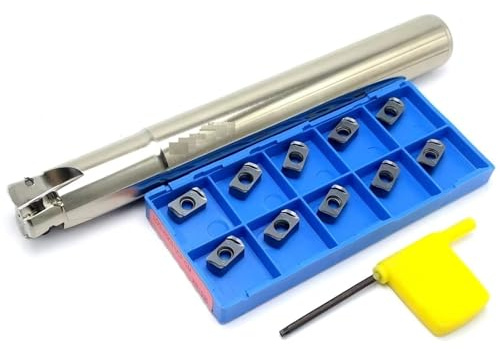 MFH03 Schaftfräser, 160 mm, CNC-Drehmaschine, schneller Vorschub, doppelseitige Einsätze LOGU030310ER GM PR1225/1535 Halterklingen MFH Tools Wendeschneidplatten(C16-16 and PR1535)
