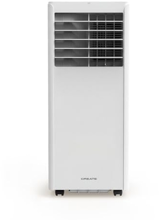 CREATE/SILKAIR 5000 / Aire acondicionado portátil 3 en 1 5000 BTU con deshumidificador 27L/día/Con kit de extracción para ventana corredera y abatible, estancias hasta 12m², temporizador, 550W
