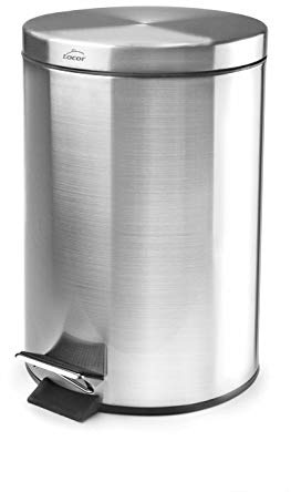 LACOR 63312 - Papelera Acero Inoxidable con Pedal y Cubo 12 litros | En acero inoxidable, para un uso práctico y profesional en cocina; con 12 L de capacidad, práctico y fácil de guardar