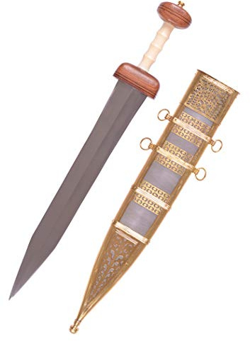 Battle-Merchant Gladius inkl. Scheide, Aus Mainz, 1. Jh. | Dekorative Römische Schwert Replik für Reenactment & Historische Darstellungen, Ausstellungsstück, Römer, Legionär, ab 18