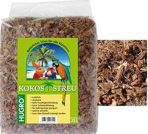 Hugro Kokosstreu 25 Liter Käfigeinstreu Vogel Nager staubarm