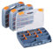 Relaxdays, grau Sortierbox 3er Set, Griff, verschließbarer Werkzeugkasten, Kleinteilebox konfigurierbar, HBT: 6x32x24 cm, Standard