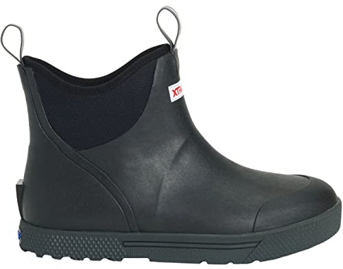 Xtratuf Men's Wheelhouse 6 Inch Ankle Deck Boot, Black, Size 7