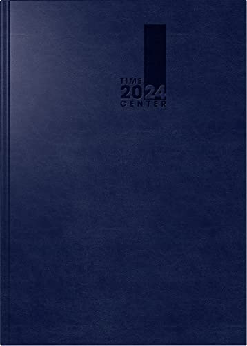 BRUNNEN Wochenkalender TimeCenter Modell 725 2024 2 Seiten = 1 Woche A5 dunkelblau