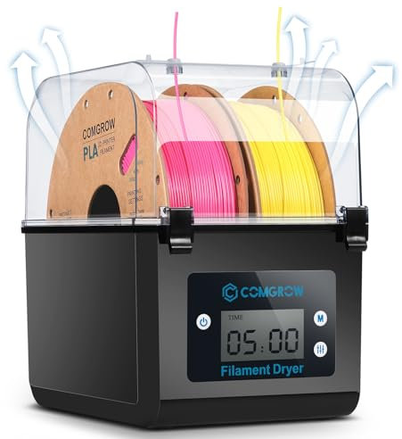 Comgrow 3D Drucker Filament Trockner Box,3D Filament Speicher, hält Filamente trocken während des 3D Drucks, kompatibel mit 1.75mm/2.85mm PLA PETG ABS Material, Filament Trockner, Spulenhalter