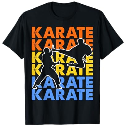 Retro Vintage Karate Gifts For Kids Boys Girls Men T-Shirt