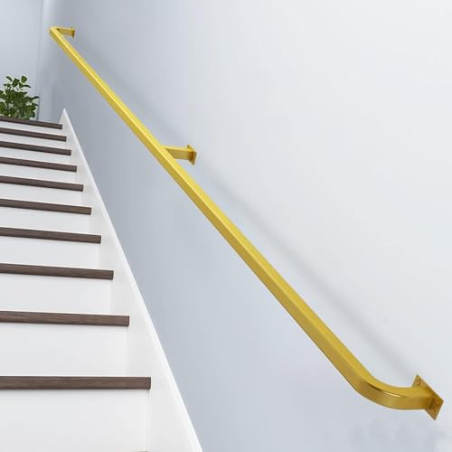 Corrimano per scale per pareti, scale in ferro battuto Kit ringhiera per ringhiere Ringhiera per tubi in metallo antiscivolo per montaggio a parete per interni ed esterni Corridoio Asta di supporto pe