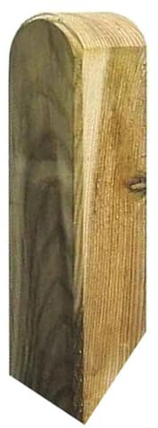 Poste cuadrado para vallas de madera con cabeza redonda (9x9 80cm)