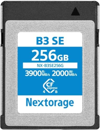 Nextorage Japanese CFexpress 4.0 Type B 256GB Memory Card Max. Read Speed 3900MB/s Max Write Speed 2000MB/s NX-B3SE256G CF express 4.0 typeb Nextorage
