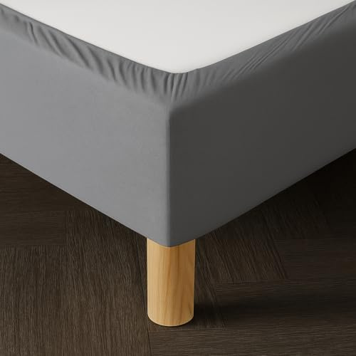 Dahlica Vestiletto Singolo 90x200 Grigio – Tessuto Morbido ed Elastico – Finitura Impeccabile – Facile da Installare