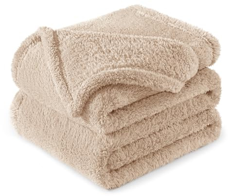 Exclusivo Mezcla Manta Polar, 130 × 150 cm, Reversible Suave y Comfortable
