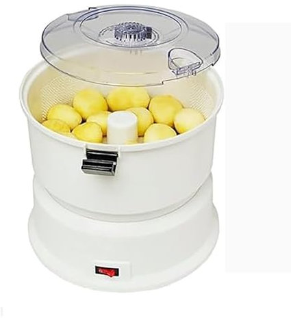 XSDAJSD Pelador de Patatas eléctrico con 6 Cuchillas de Acero Inoxidable, pelador automático de Frutas y Verduras con un Solo botón para Manzanas, Patatas y Zanahorias.