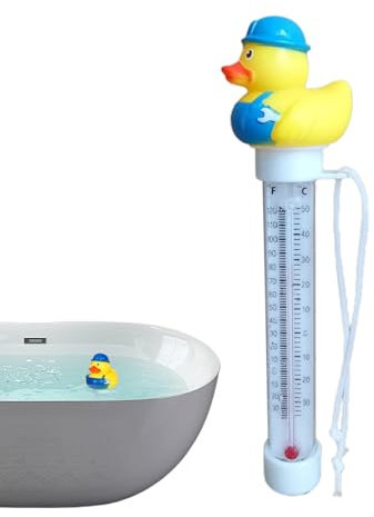 Termometro della piscina, simpatico termometro per l'acqua galleggiante di forma di animale, calibro di temperatura 'acqua di nuoto a infranta con corda per vasche calde, spa, piscine
