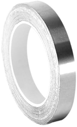 TC862 Silver High-Temperature Stainless Steel Tape – 0.5 in. x 9 ft. Non-Magnetic Acrylic Adhesive Foil Tape. Safety Tapes