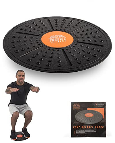 Phoenix Fitness Body Balance Board - Non-Slip Round Wobble Board - 36cm Training Balance Board Perfect for Core Strength, Balance, Rehabilitation, Stability, Physio Therapy and Coordination