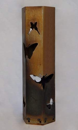 Feuersäule mit Schmetterlingsmotiv Höhe 80cm