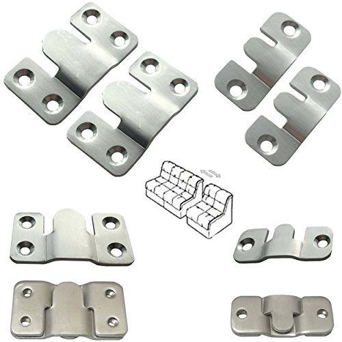 Euro Tische 2er Ser Möbelverbinder aus Edelstah Größe 45x20mm