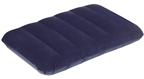 TRIXES Large Navy Blue Inflatable Pillow - Blow up Cushion for Travel and Camping - Soft and Comfortable