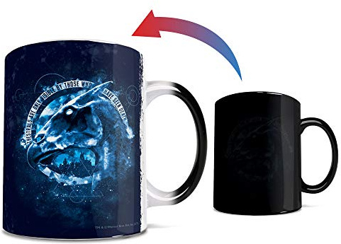 Morphing Mugs Harry Potter - Thestrals - Death Quote - One 11 oz Color Changing Heat Sensitive Ceramic Mug – Image Revealed When HOT Liquid Is Added! | Heat changing ceramic mug | Hidden design reveal | Home, office or travel use