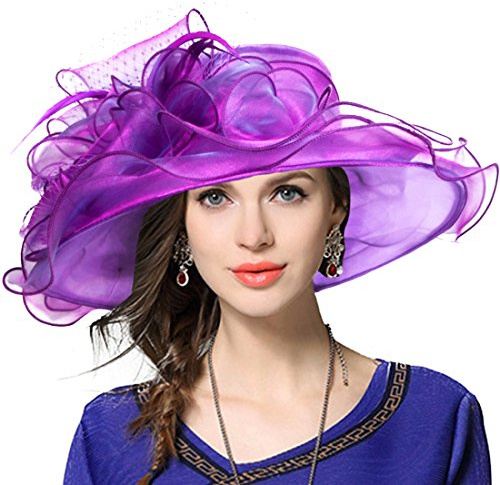 VECRY Damen Kirche Derby Kleid Fascinator Braut Mütze Britischer Tee Party Hochzeit Sonnenhüte