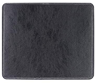Mousepad Gaming Office Mousepad Leder Mauspad rutschfeste 24 x 20 x 0,3 cm für Computer, Laptop (Schwarz)