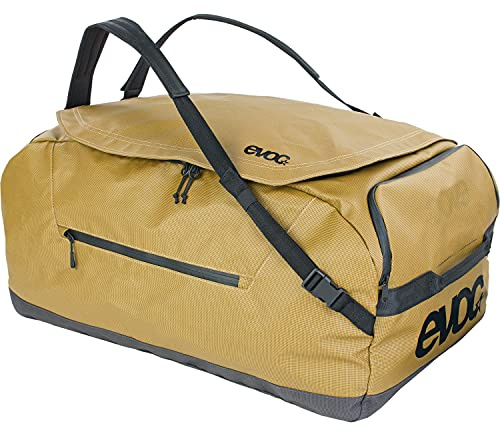 EVOC Duffle Bag 60 Reisetasche, Curry/Schwarz | wasserfeste Ausrüstungs- und Reisetasche, abnehmbarer Tragegurt, separate Außentasche, universell einsetzbar