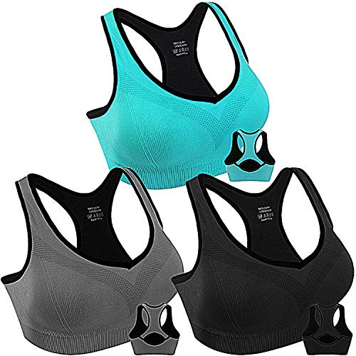 Double Couple Sports Bras for Women Racerback High Impact Support Workout