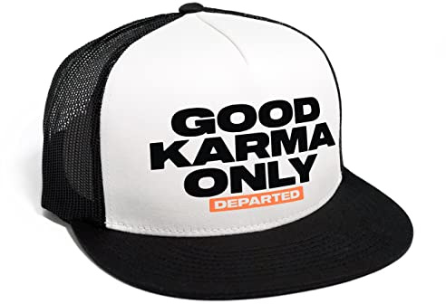 DEPARTED Herren Mesh Trucker Hat mit Print/Motiv - Snapback Cap - No. 320, Black/White