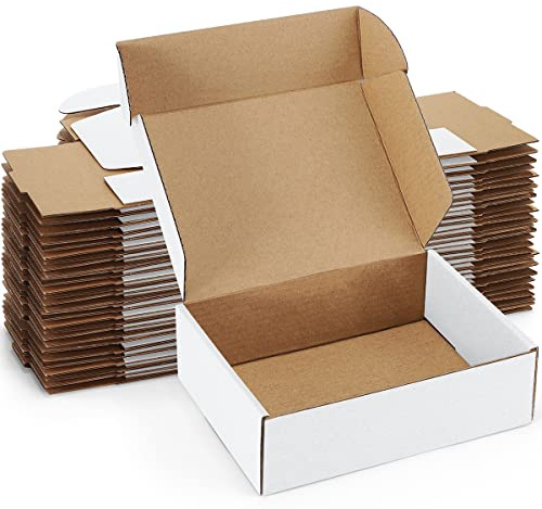 Poever Fraktlådor 18 x 12,7 x 5 cm vita små brevlådor 25-pack kartong korrugerade brevpapper