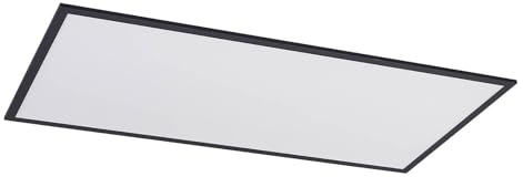 Lindby LED Panel Nelios (Modern) in Schwarz aus Aluminium (1 flammig,) - Bürolampe Deckenlampe Deckenleuchte Lampe Küchenleuchte