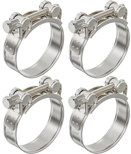 Edelstahl Auspuffschelle Schlauchschellen Edelstahl(4Stk, 60-63mm)