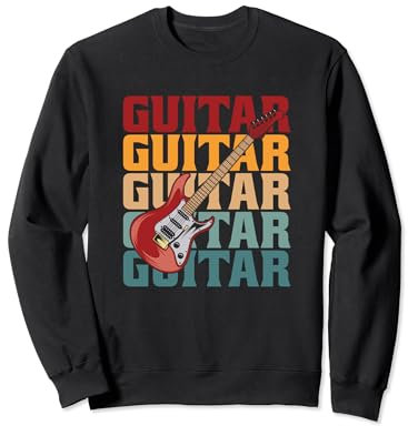 Retro E Gitarre Gitarrist - Vintage Gitarr Elektrogitarre Sweatshirt