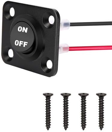 RUNCCI-YUN Kippschalter Rund, 12-24V Runde Schalter, ON/OFF Wippschalter, 1 Gang Wippschalter Panel, Für Auto Boot, Haushaltsgeräten, Motorrädern, Schiffen Usw, 6A/250V 10A/125V AC