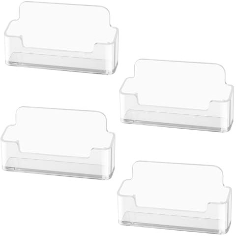 flintronic 4PCS Transparenter Visitenkartenhalter