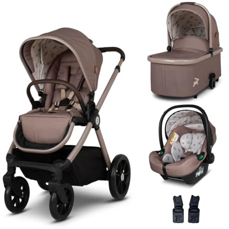 Cosatto Giggle 4 Travel System 3 in 1 Bundle | with Pram, Car Seat, Pushchair, Carrycot & Baby Car Seat Base | Birth-4 Years, i-Size Group 0 | Compact Fold, Footmuff, Changing Bag, Raincover (Lollop)