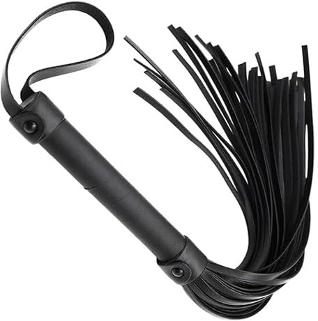 Wzxhew # Fusta de equitación de cuero negro para equitación para caballos (negro, talla única)