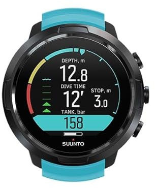 SUUNTO Dive D5 Orologio Subacqueo Digitale, Display Colori, Impermeabile 100 m, Computer Subacquei con Funzioni di Sveglia, Cronometro, Meteo, Bussola, Durata della Batteria 12 Ore in modalità Scuba