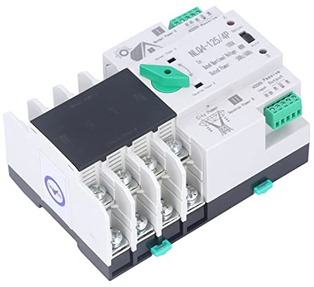 Interruptor ATS WiFi, 220V doble potencia para fábricas | Conmutación milisegundos para guarderías, Control WiFi y temporizador, Contactos plata conductividad, Montaje riel centros