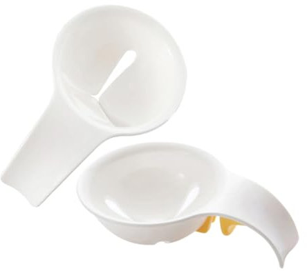 LALADEFIEE 2pcs Egg Separators Yolk Divider for Baking Egg White Separator Kitchen Gadgets Portable Non-Slip
