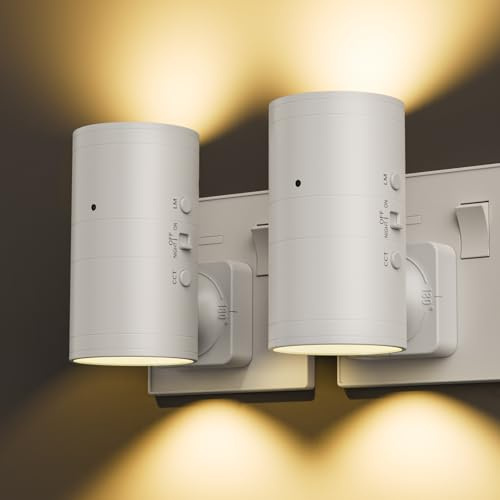 Fibrdoo Night Light Plug in, Dusk to Dawn Sensor Led Night Light White